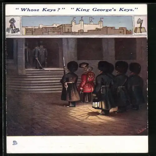Künstler-AK Yeoman Porter and the Guards, Whose Keys?