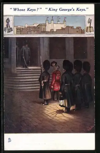 Künstler-AK Yeoman Porter and the Guards, Whose Keys?