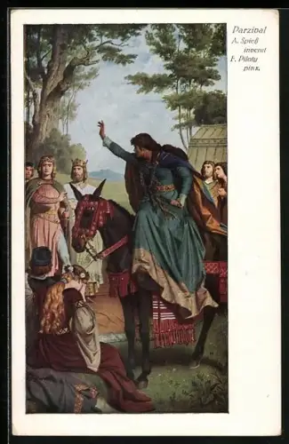 AK Parsival, Serie 253, Nr. 4448, Mann zu Pferd