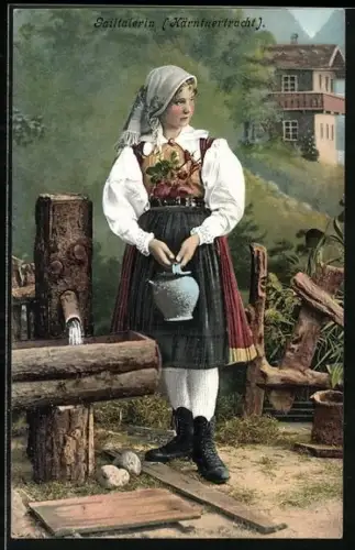 AK Gailtalerin, Maid in Kärntnertracht