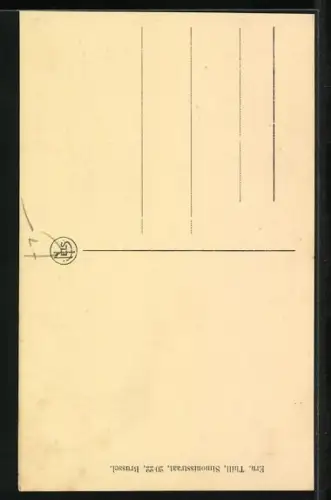 AK belgische junge Dame beim klöppeln