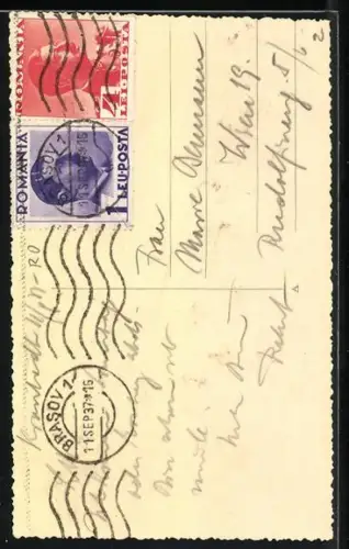 AK Brasov, Kirche aus der Vogelschau