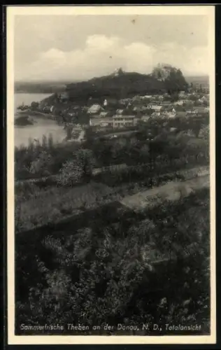 AK Theben an der Donau, Totalansicht über die Felder