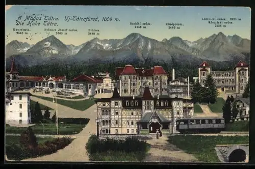 AK Uj-Tátrafüred, Koncsiszta, Férencz József csúcs, Bibircs et al