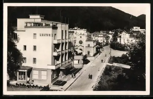 AK Teplice, Luxor-Postamt und Strassenpartie