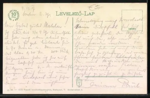 AK Ruttka, Teilansicht mit Kirchturm und Gebirge