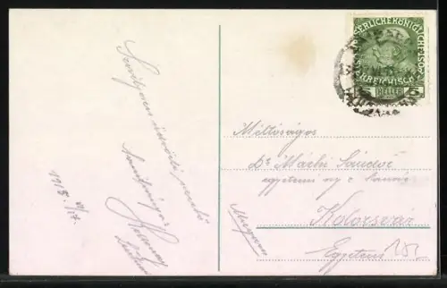 AK Ljubljana / Laibach, Ortsansicht mit Denkmal