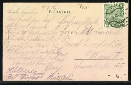 AK Cilli, Kapuzinerbrücke u. Ortspanorama mit Kirche