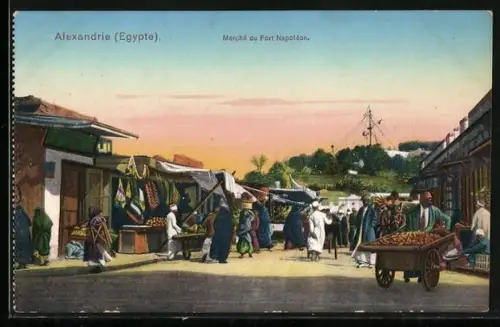 AK Alexandrie, Marché du Fort Napoléon