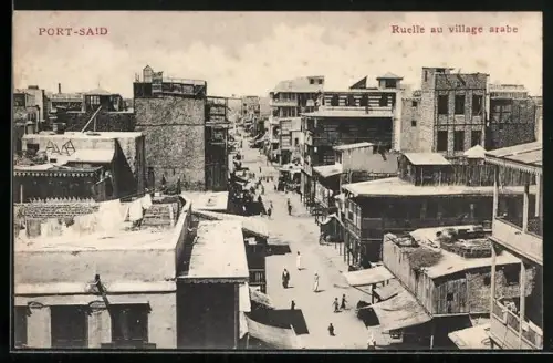 AK Port-Said, Ruelle au village arabe