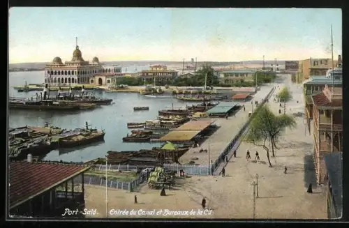 AK Port-Said, Entree du Canal et Bureaux de la Cie