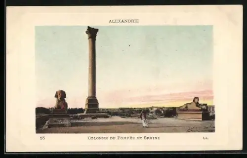 AK Alexandrie, Colonne de Pompée et Sphinx