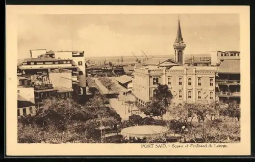 AK Port Said, Square of Ferdinand de Lesseps