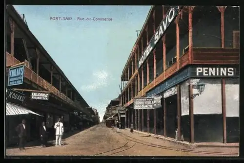 AK Port-Said, Rue du Commerce, Hotel Savoi