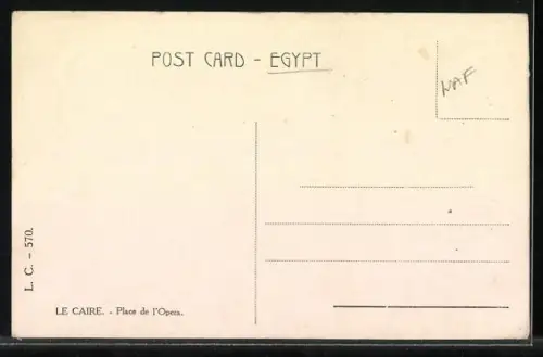 AK Le Caire, Place de l`Opera