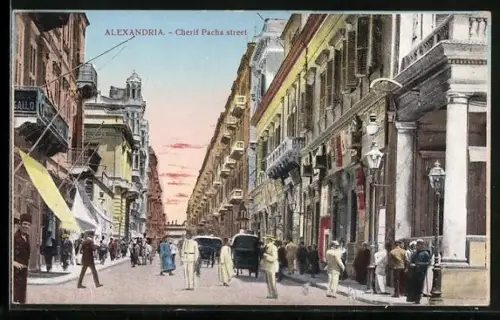 AK Alexandrie, Rue Cherif Pacha