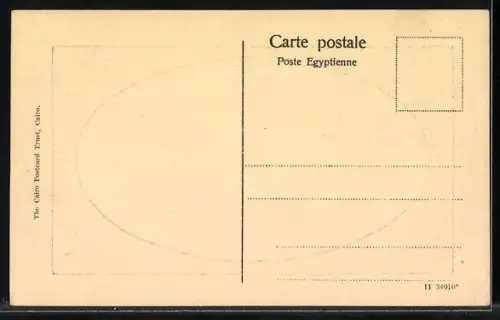 AK Alexandria, Strassenpartie aus der Vogelschau im Passepartout