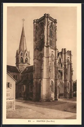 AK Rouffach /Haut-Rhin, L`église Saint-Arbogast et son architecture gothique