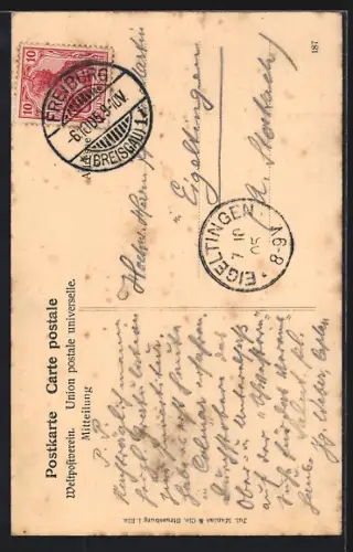 AK Colmar, L`église St. Martin en 1860 avec des passants sur la place