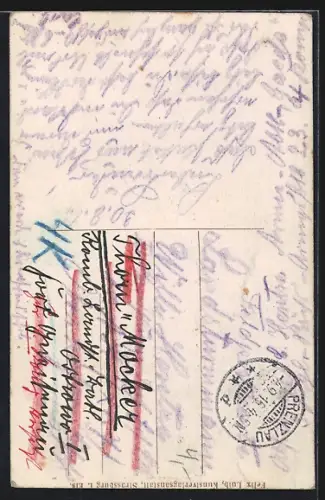 AK Hartmannsweiler, Vue sur une maison ancienne entourée de végétation