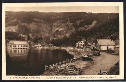 AK Lac Noir, L`usine électrique, la terrasse et le restaurant