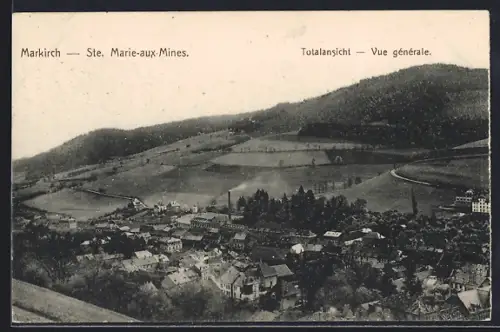 AK Sainte-Marie-aux-Mines, Vue générale du village et des collines environnantes