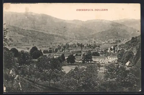 AK Oberbruck-Dollern, Vue panoramique du village et des collines environnantes