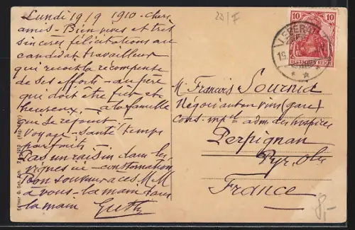 AK Lièpvre, Vue du village dans la vallée avec collines environnantes