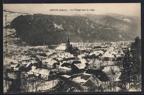 AK Kruth /Alsace, Le Village sous la neige
