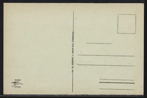 AK Colmar, Monument Bruat dans le parc environné d`arbres et de visiteurs