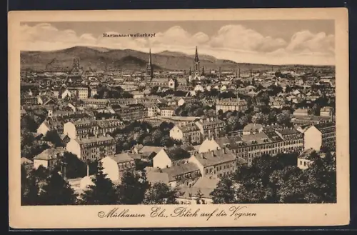 AK Mülhausen /Els., Blick auf die Vogesen