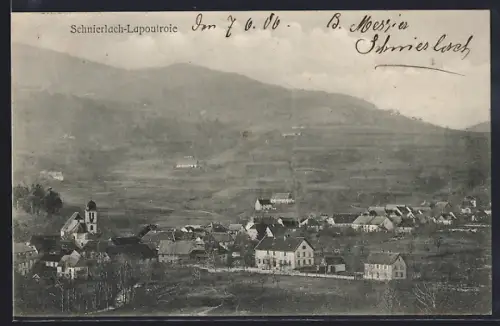 AK Lapoutroie, Vue du village et des collines environnantes