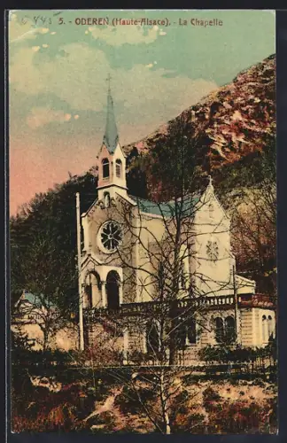 AK Oderen /Haute-Alsace, La Chapelle dans le paysage montagneux