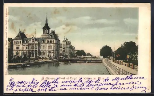 AK Mulhouse, Post et Canal du Rhône au Rhin