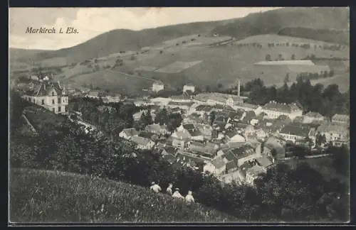 AK Markirch, Vue panoramique sur la ville et les collines environnantes