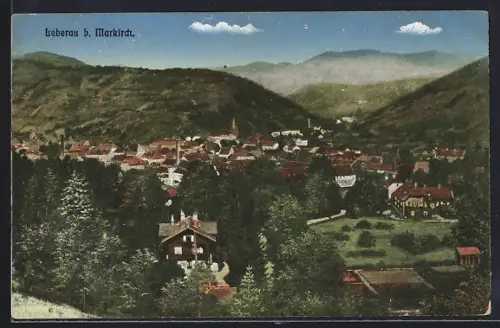 AK Leberau /Markirch, Vue sur le village entouré de collines verdoyantes