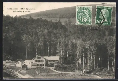 AK Haute-Alsace, Hôtel du Lauchen entouré de forêt dense