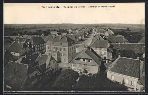AK Dannemarie, Vue prise du clocher, Direction de domersdorff