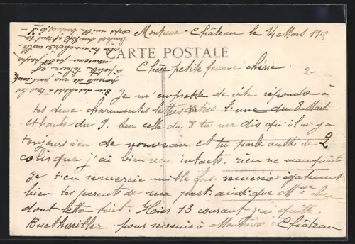 AK Dannemarie, Vue prise du clocher, Direction de domersdorff