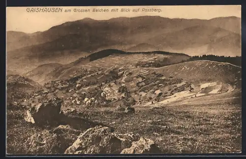 AK Gaishausen am Grossen Belchen, Ortsansicht mit Blick auf Rossberg
