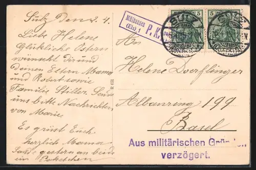 AK Mulhouse, Panorama de la ville avec vue sur les toits et les collines environnantes