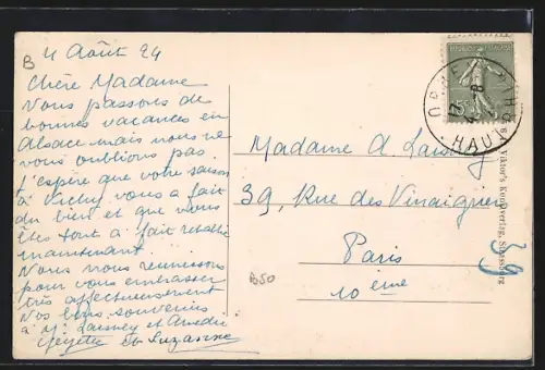 AK Urbeis /H.-Rhin, Vue du village entouré de collines