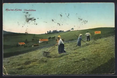 AK Oberhütten /Haut-Rhin, Femmes travaillant dans les champs