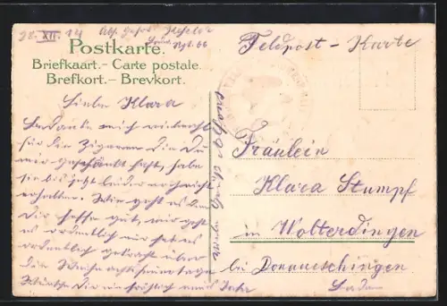 AK Altkirch, Carte de voeux du Nouvel An avec fleurs rouges et message Prosit Neujahr!