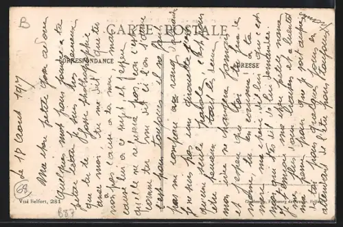 AK Guewenheim /Haute-Alsace, Vue générale