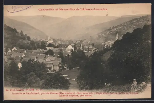AK Stosswihr /Munster, Vue des villages dans la vallée de Munster