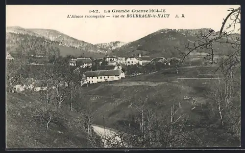AK Bourbach-le-Haut, L`Alsace reconquise, Vue générale