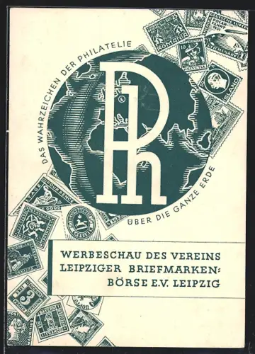 Künstler-AK Leipzig, 3. Briefmarken-Werbeschau des Vereins Leipiger Briefmarken-Börse e. V. 1932, Ganzsache