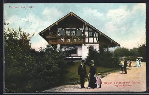 AK Dahlem bei Berlin, Neuer Botanischer Garten, Alpenhäuschen
