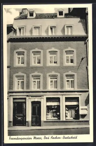 AK Bad Aachen-Burtscheid, Burtscheidermarkt 19, Fremdenpension Moers